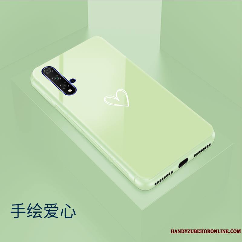 Honor 20 Ornements Suspendus Coque De Téléphone Amour Protection Chanceux Vert Étui