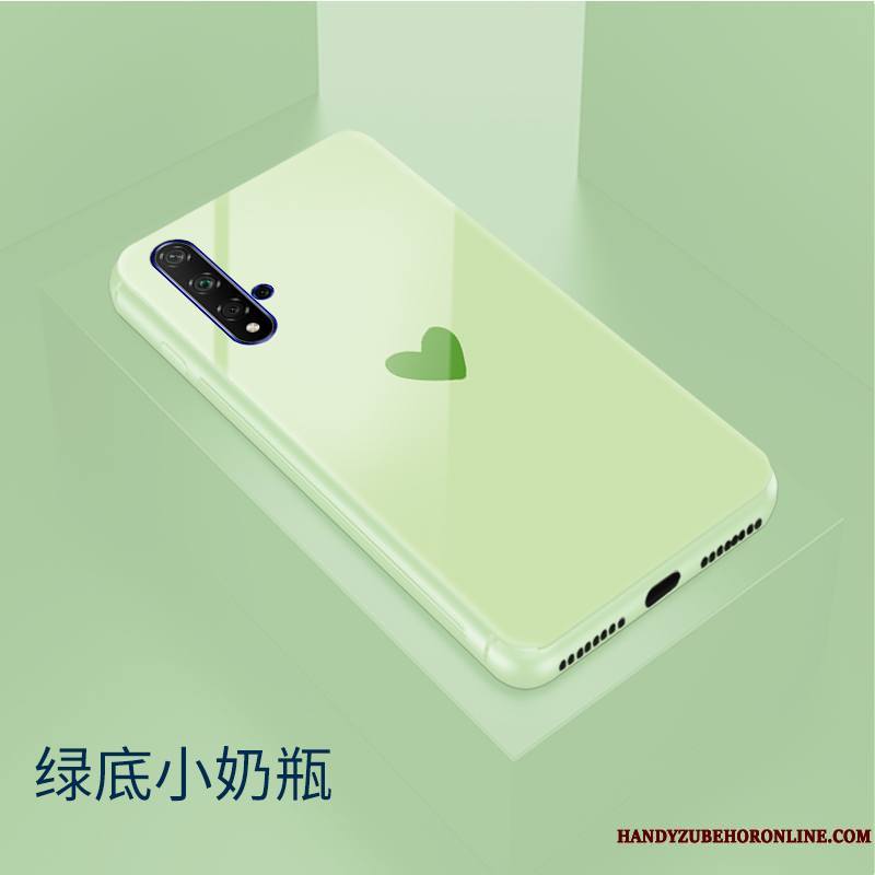 Honor 20 Ornements Suspendus Coque De Téléphone Amour Protection Chanceux Vert Étui