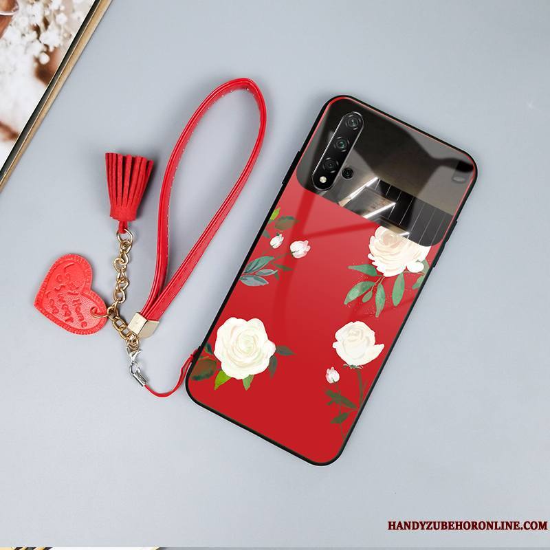 Honor 20 Personnalité Miroir Simple Mode Verre Blanc Coque