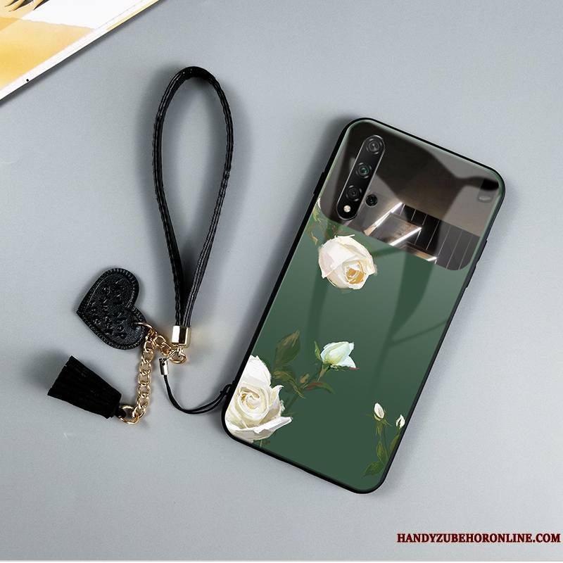 Honor 20 Personnalité Miroir Simple Mode Verre Blanc Coque