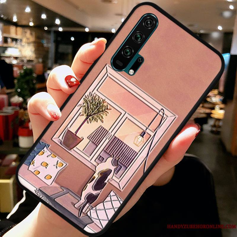 Honor 20 Pro Coque Marque De Tendance Jeunesse Personnalité Charmant Chat Fluide Doux Incassable