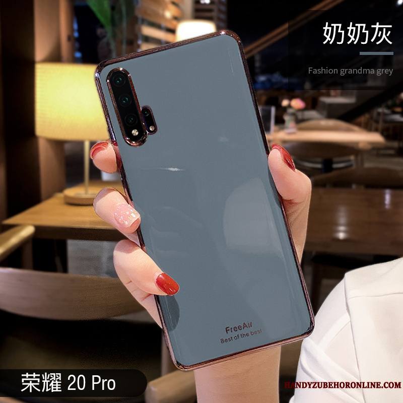 Honor 20 Pro Coque Placage Très Mince Étui Gris Créatif Clair Silicone