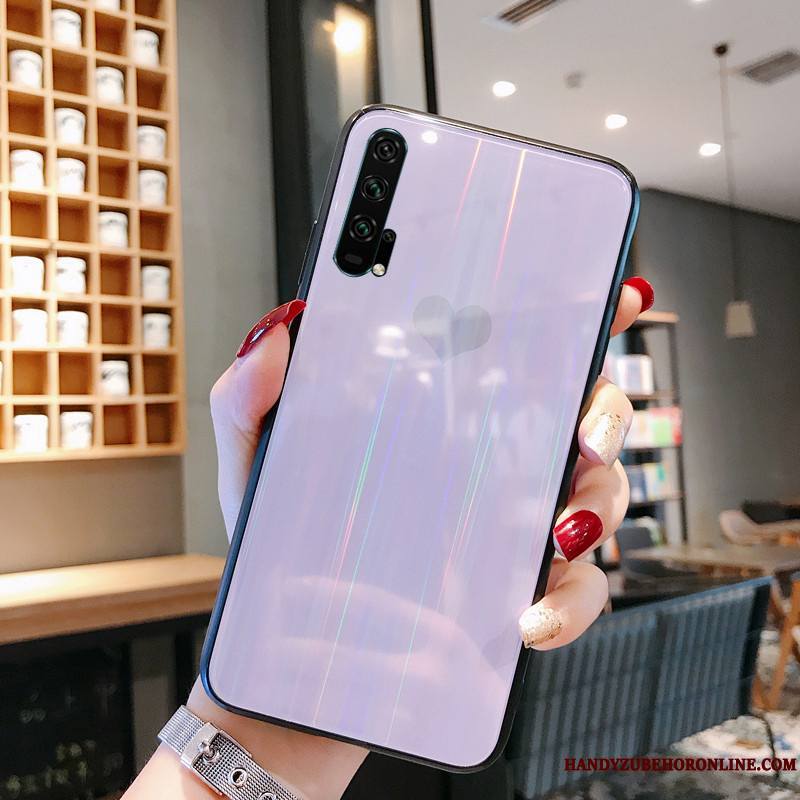 Honor 20 Pro Coque Protection Verre Très Mince Net Rouge Violet Marque De Tendance Personnalité