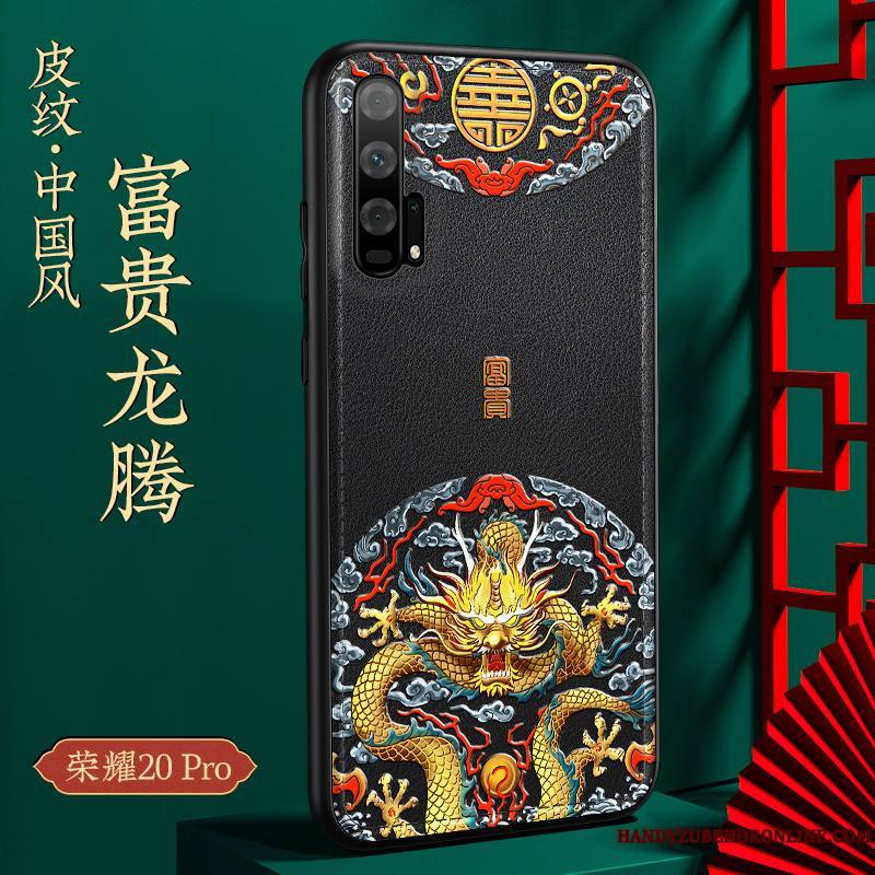 Honor 20 Pro Coque Très Mince Tendance Cuir Protection Vintage Jeunesse Étui