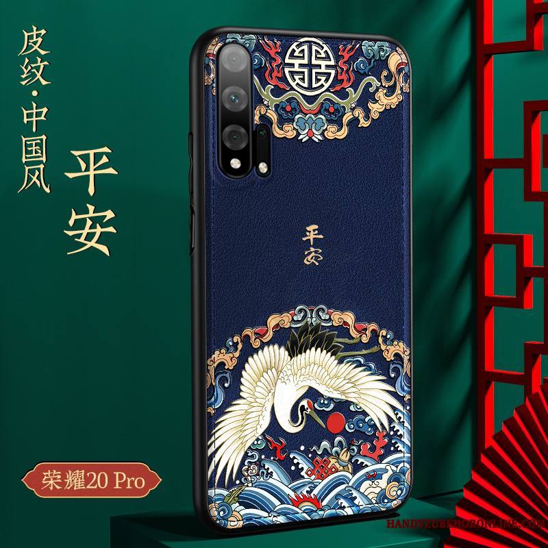 Honor 20 Pro Coque Très Mince Tendance Cuir Protection Vintage Jeunesse Étui