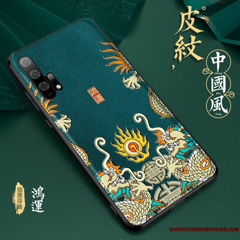 Honor 20 Pro Coque Très Mince Tendance Cuir Protection Vintage Jeunesse Étui