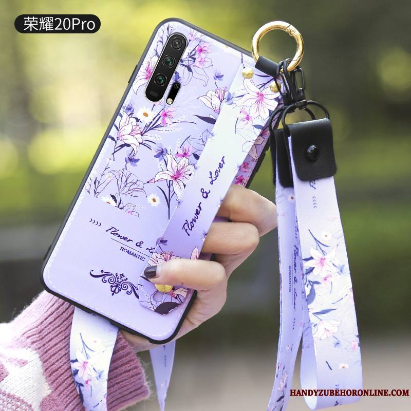 Honor 20 Pro Coque Vent Personnalité Créatif Tendance Délavé En Daim Simple Art