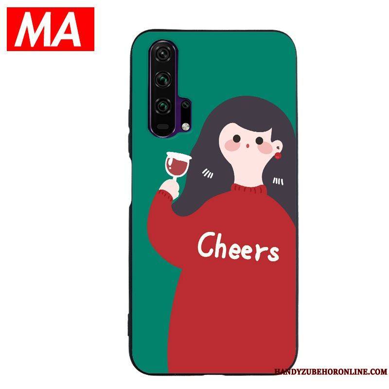 Honor 20 Pro Fluide Doux Tendance Coque Vert Mode De Téléphone Silicone