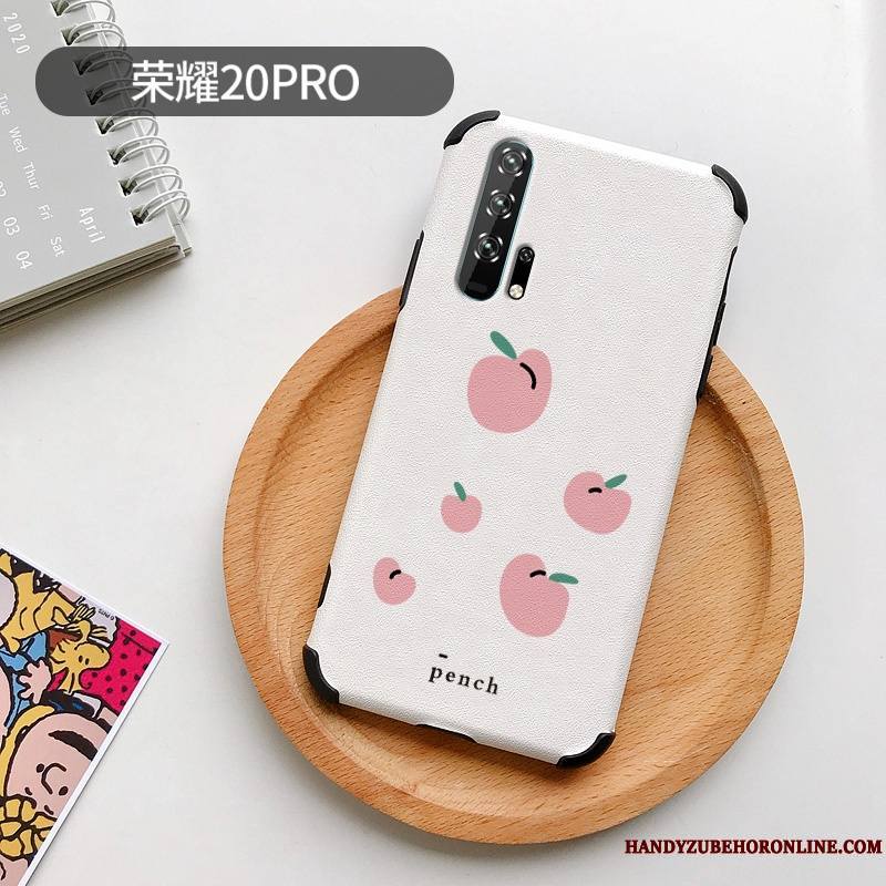 Honor 20 Pro Frais Incassable Personnalité Mode Modèle Fleurie Blanc Coque De Téléphone