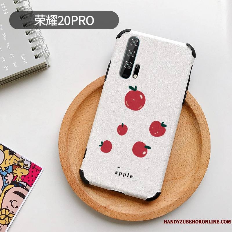 Honor 20 Pro Frais Incassable Personnalité Mode Modèle Fleurie Blanc Coque De Téléphone