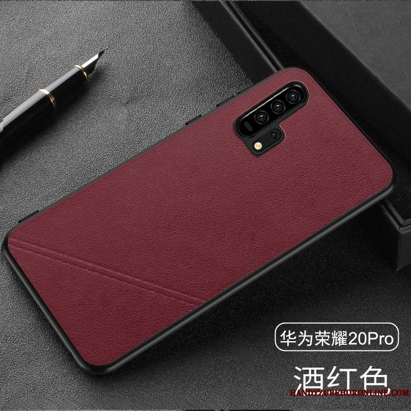 Honor 20 Pro Protection Mode Marque De Tendance Coque De Téléphone Jeunesse Business Cuir Véritable