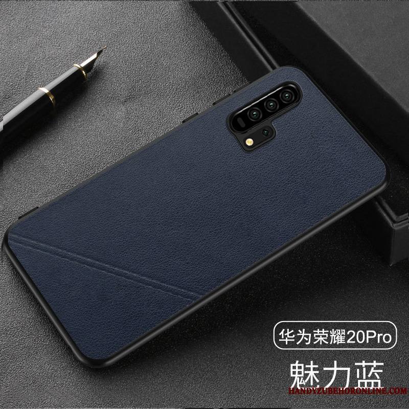 Honor 20 Pro Protection Mode Marque De Tendance Coque De Téléphone Jeunesse Business Cuir Véritable