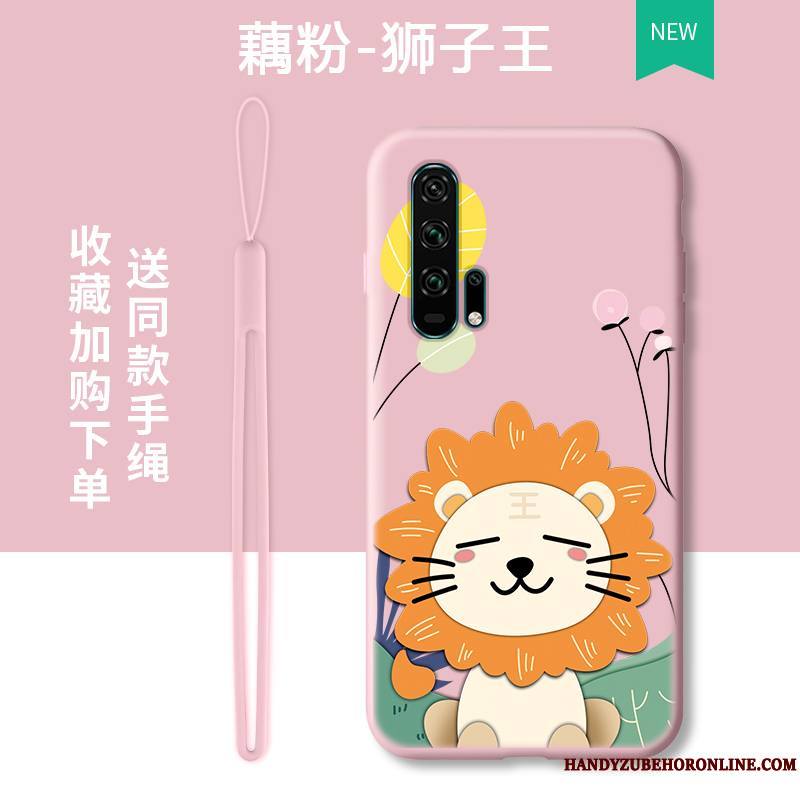 Honor 20 Pro Silicone Tout Compris Coque De Téléphone Dessin Animé Légère Protection Net Rouge