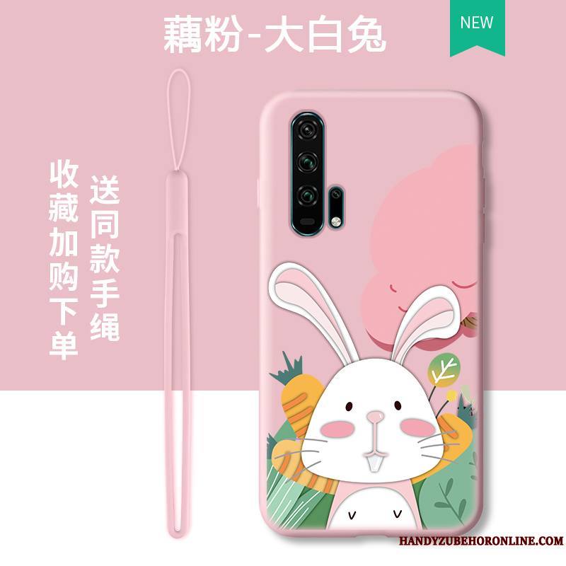 Honor 20 Pro Silicone Tout Compris Coque De Téléphone Dessin Animé Légère Protection Net Rouge