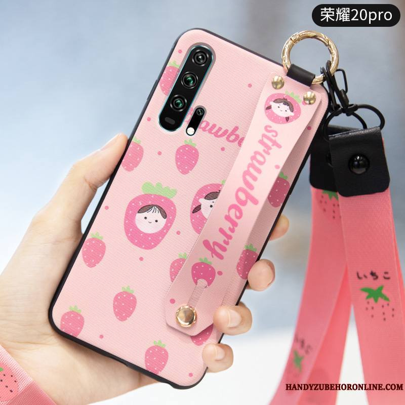 Honor 20 Pro Étui Coque De Téléphone Fruit Délavé En Daim Créatif Fluide Doux Jeunesse