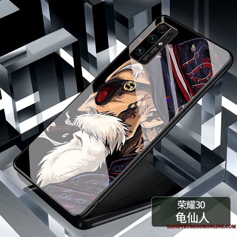 Honor 30 Coque Miroir Incassable Personnalisé Très Mince Étui Bleu Marque De Tendance