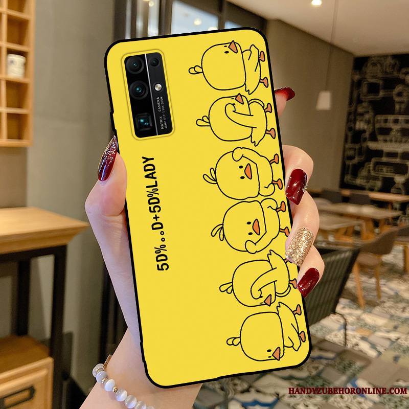 Honor 30 Fluide Doux Coque De Téléphone Étui Incassable Jaune Tout Compris Dessin Animé