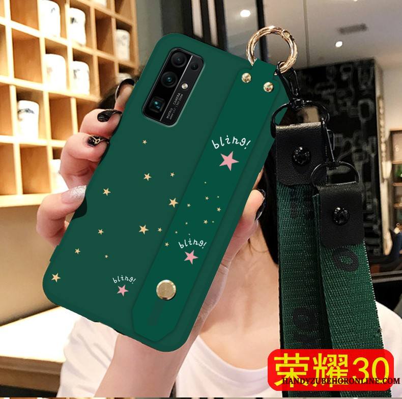 Honor 30 Mode Support Protection Coque Vert De Téléphone Silicone