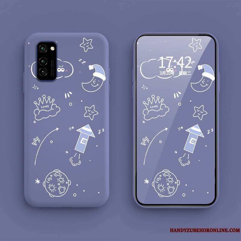 Honor 30 Pro Coque Créatif Vert Net Rouge Dessin Animé Tout Compris Charmant Étui