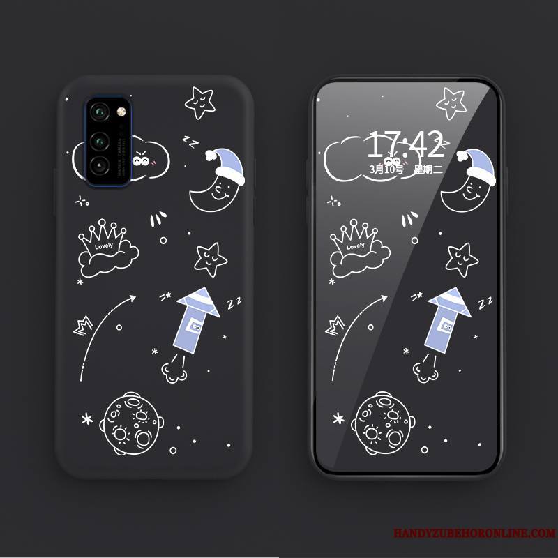 Honor 30 Pro Coque Créatif Vert Net Rouge Dessin Animé Tout Compris Charmant Étui