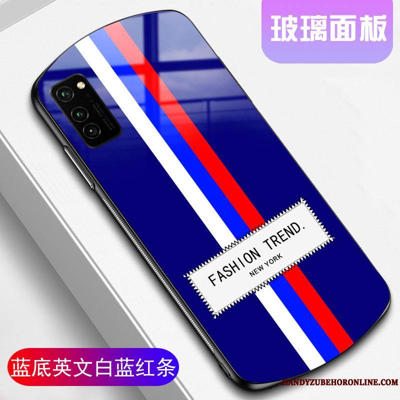 Honor 30 Pro Coque Verre Trempé Personnalité Silicone Étui Arc Tout Compris Noir