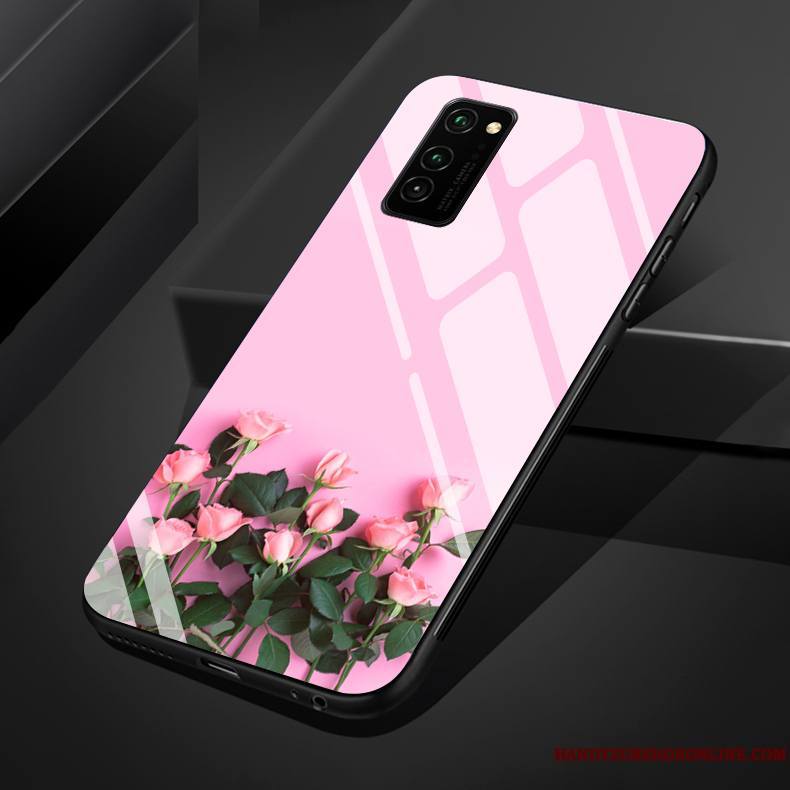 Honor 30 Pro Simple Coque De Téléphone Frais Fluide Doux Petit Étui Rose