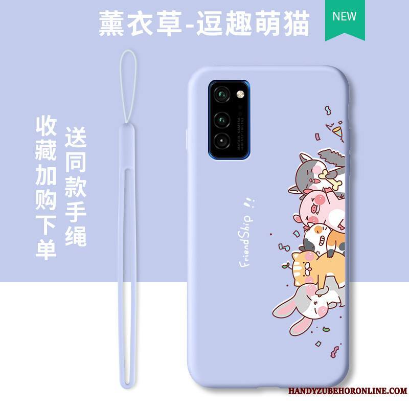 Honor 30 Pro Étui Protection Légères Fluide Doux Coque De Téléphone Bleu Marque De Tendance