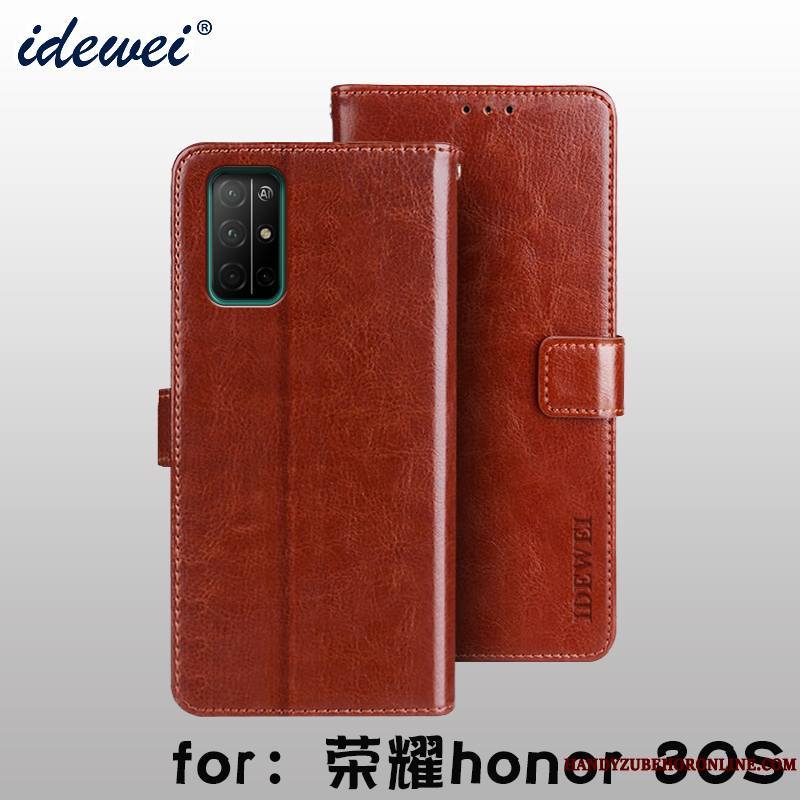 Honor 30s Clamshell Coque Étui En Cuir Téléphone Portable Support Nouveau Protection