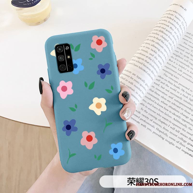 Honor 30s Coque Incassable Silicone Rose Nouveau Frais Petit Créatif