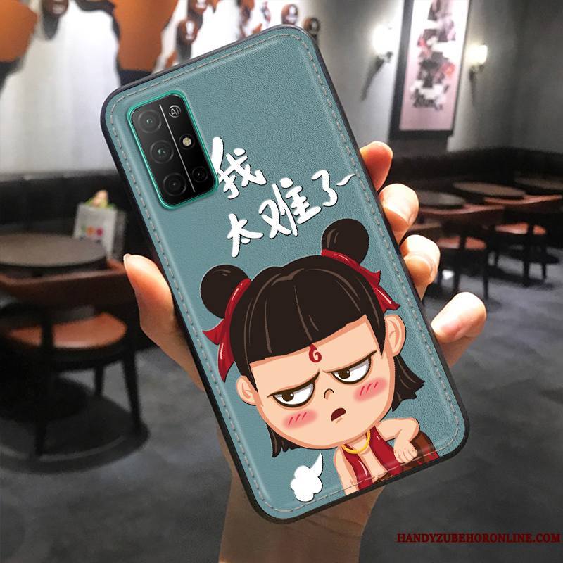 Honor 30s Cuir Gaufrage Coque De Téléphone Dessin Animé Tendance Protection Étui