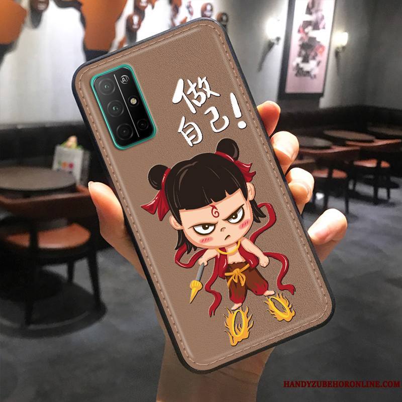 Honor 30s Cuir Gaufrage Coque De Téléphone Dessin Animé Tendance Protection Étui