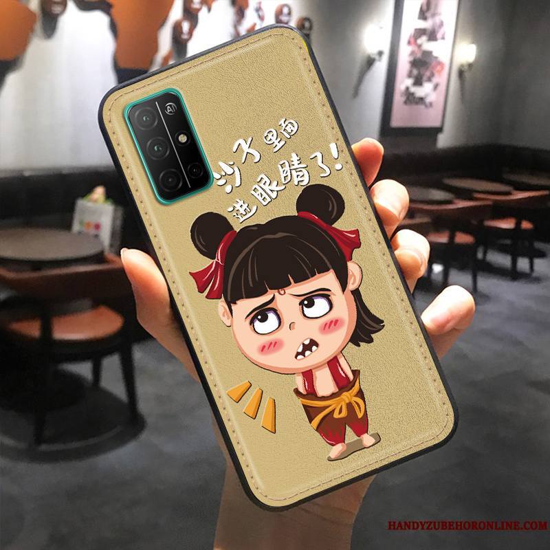 Honor 30s Cuir Gaufrage Coque De Téléphone Dessin Animé Tendance Protection Étui