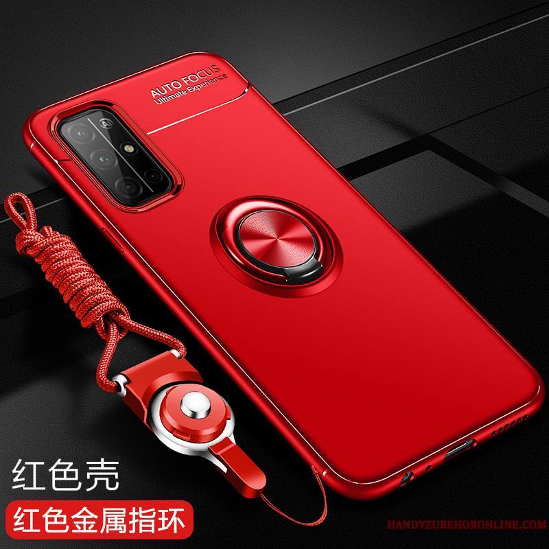 Honor 30s Légère Incassable Coque Fluide Doux Rouge Protection De Téléphone