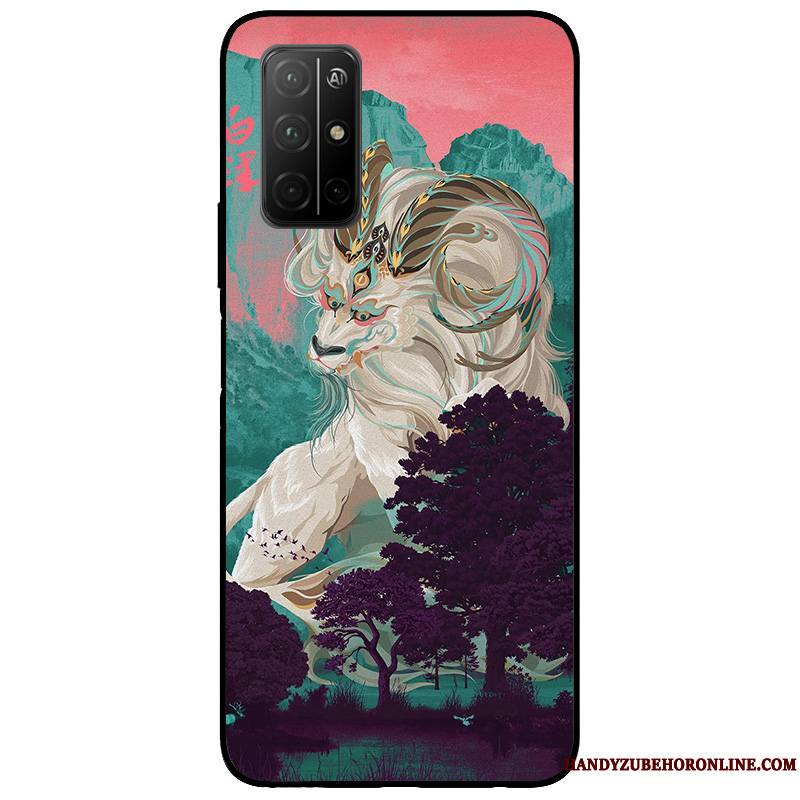 Honor 30s Protection Coque De Téléphone Vintage Clair Vent Étui Vert