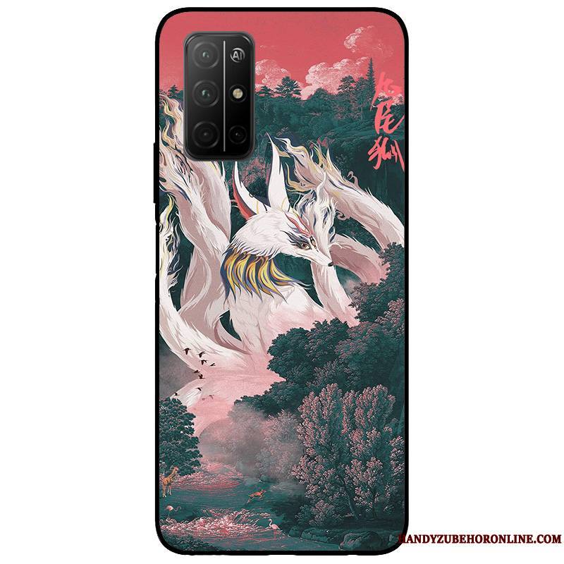 Honor 30s Protection Coque De Téléphone Vintage Clair Vent Étui Vert