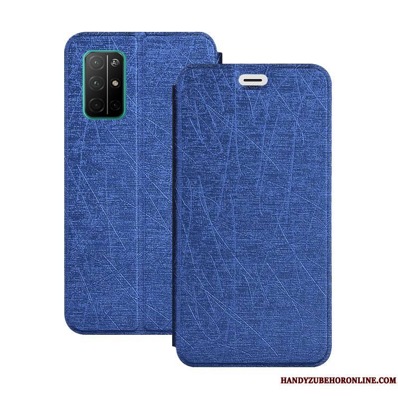 Honor 30s Étui Bleu Silicone Protection Fluide Doux Étui En Cuir Coque De Téléphone