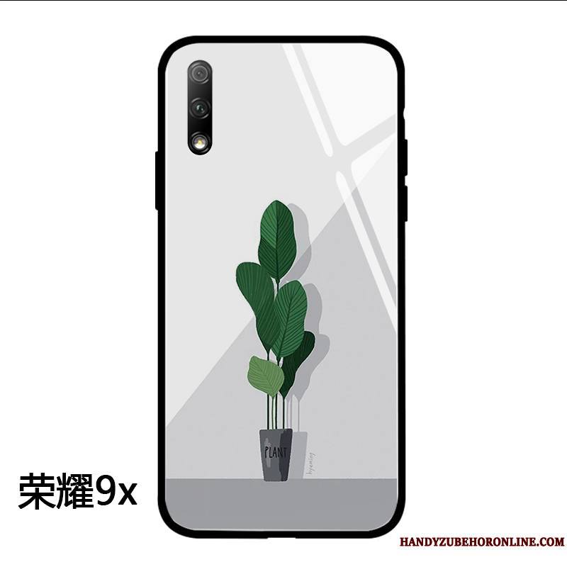 Honor 9x Coque De Téléphone Petit Fluide Doux Silicone Verre Miroir Légères