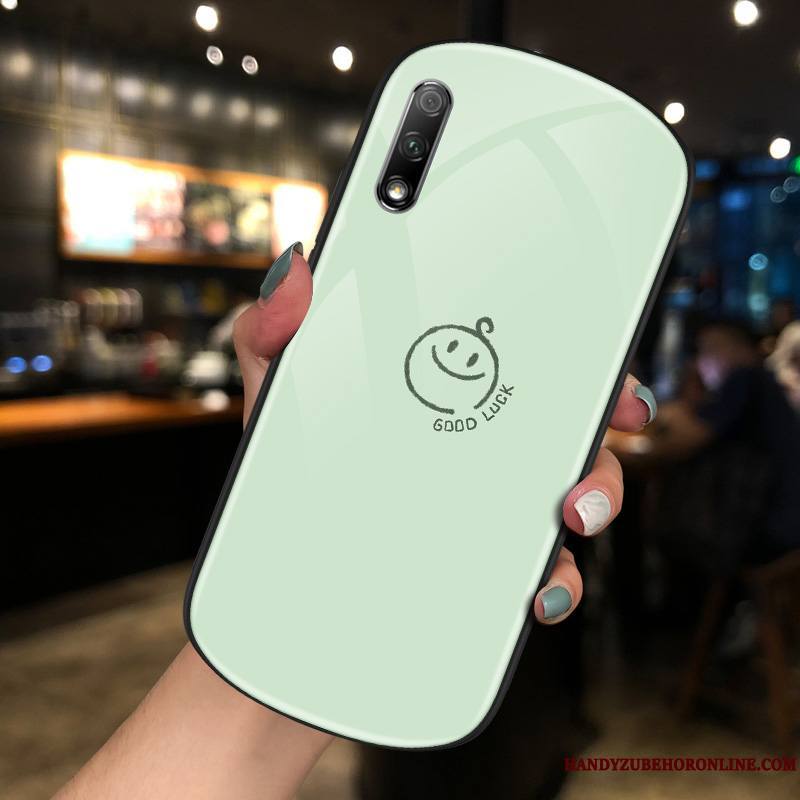 Honor 9x Coque De Téléphone Tendance Verre Net Rouge Vert Rond