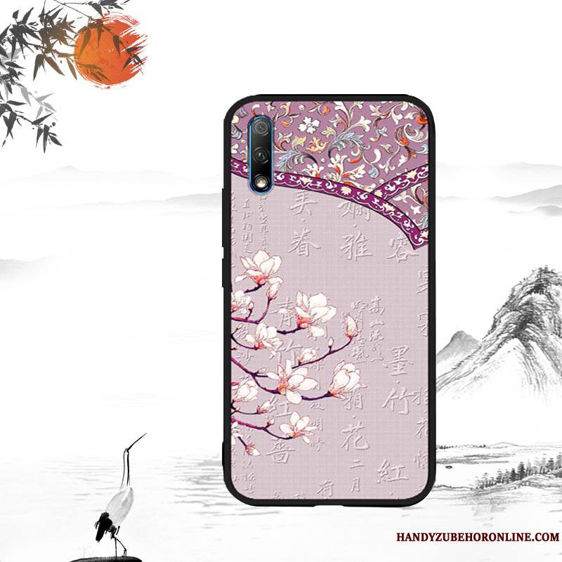 Honor 9x Coque Personnalité Tout Compris Gaufrage Personnalisé Style Chinois Vintage Fluide Doux