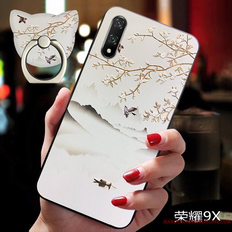 Honor 9x Coque Très Mince Personnalité Fluide Doux Créatif Amoureux Incassable Délavé En Daim