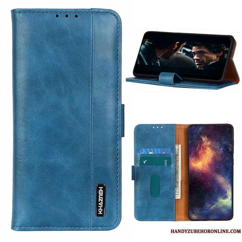 Honor 9x Incassable Coque De Téléphone Bleu Étui En Cuir Clamshell