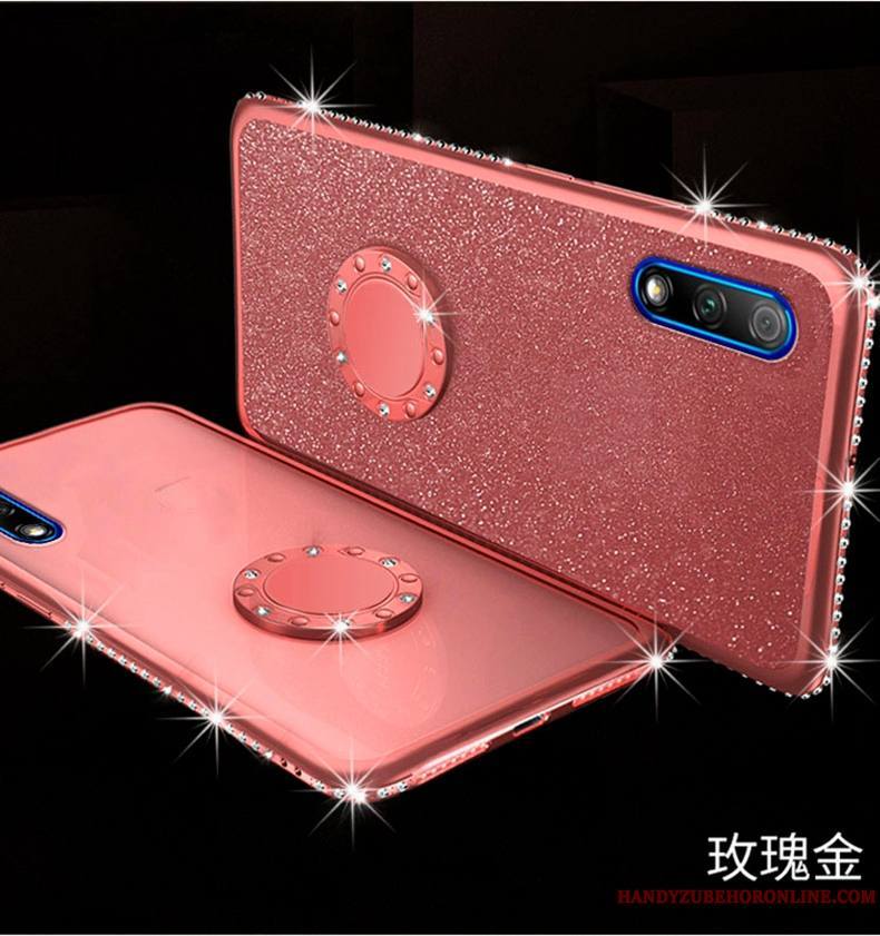 Honor 9x Incassable Net Rouge À Bord Coque De Téléphone Support Fluide Doux Protection