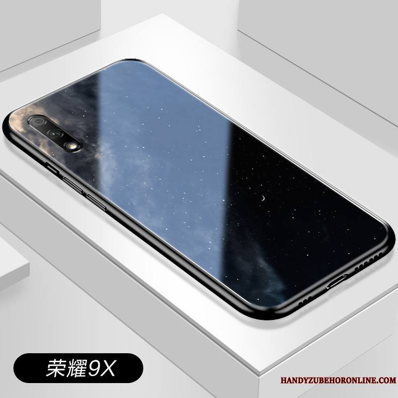 Honor 9x Noir Ciel Étoilé Créatif Miroir Coque De Téléphone Verre Clair