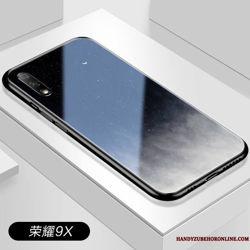 Honor 9x Noir Ciel Étoilé Créatif Miroir Coque De Téléphone Verre Clair