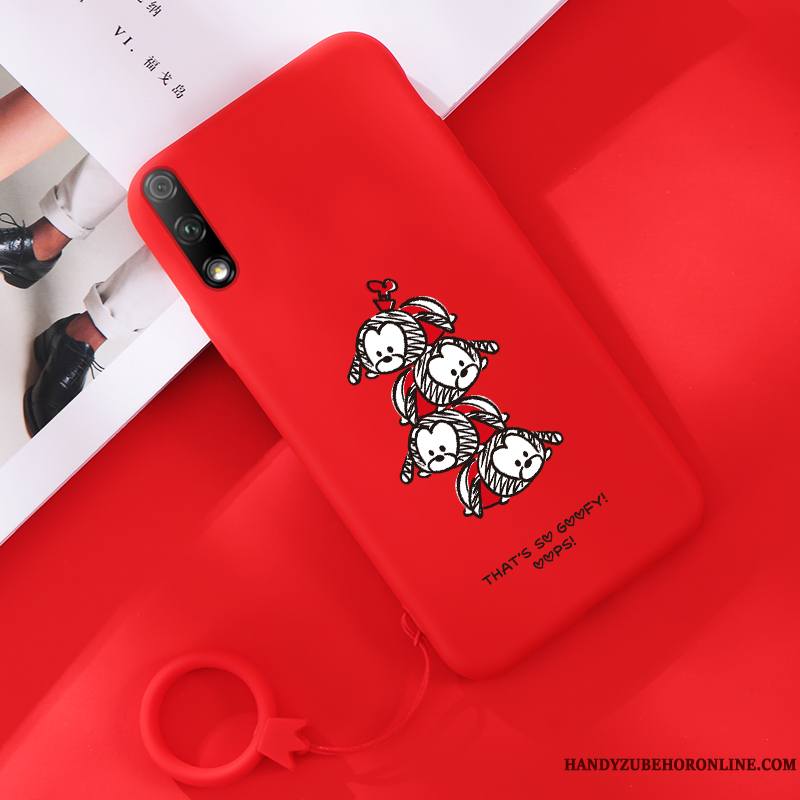 Honor 9x Ornements Suspendus Rouge Créatif Coque De Téléphone Marque De Tendance Simple Personnalité