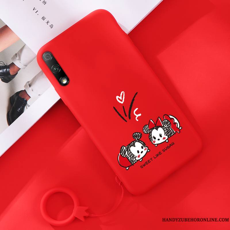 Honor 9x Ornements Suspendus Rouge Créatif Coque De Téléphone Marque De Tendance Simple Personnalité