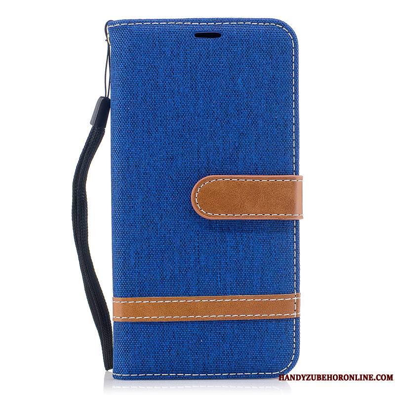 Honor 9x Pro Bleu Carte Coque Protection Téléphone Portable Étui En Cuir De Téléphone