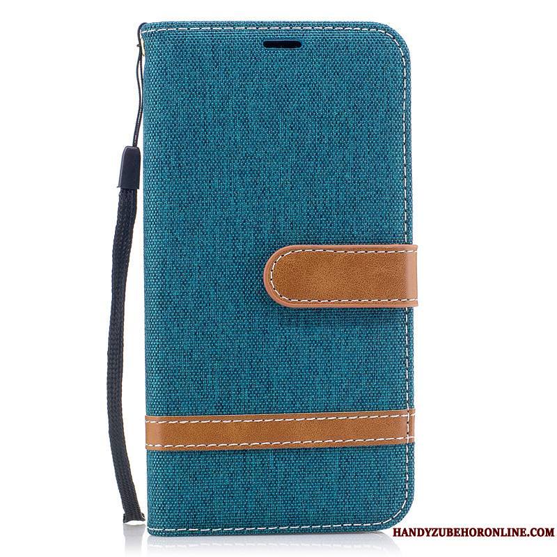 Honor 9x Pro Bleu Carte Coque Protection Téléphone Portable Étui En Cuir De Téléphone