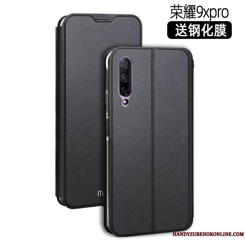 Honor 9x Pro Clamshell Étui En Cuir Coque Luxe Fluide Doux Protection Très Mince