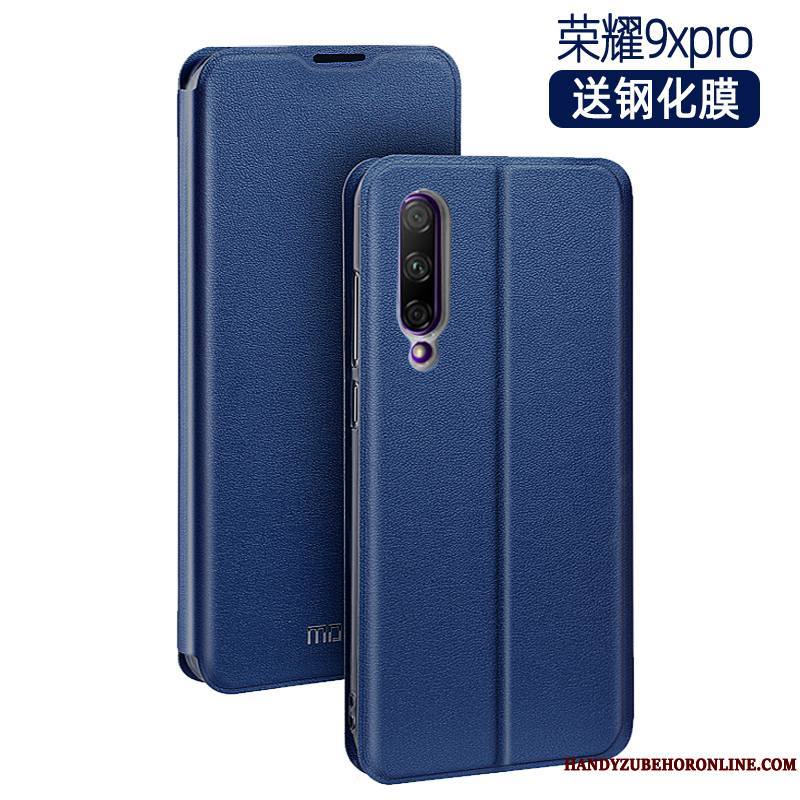 Honor 9x Pro Clamshell Étui En Cuir Coque Luxe Fluide Doux Protection Très Mince